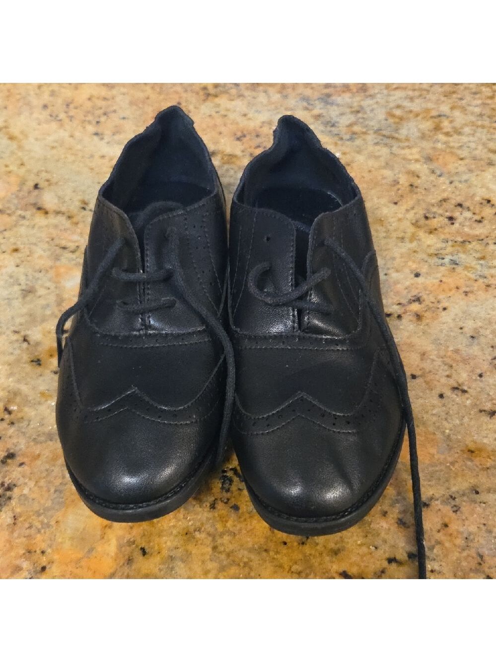 Classic Black Kids Dress Shoes Size 2